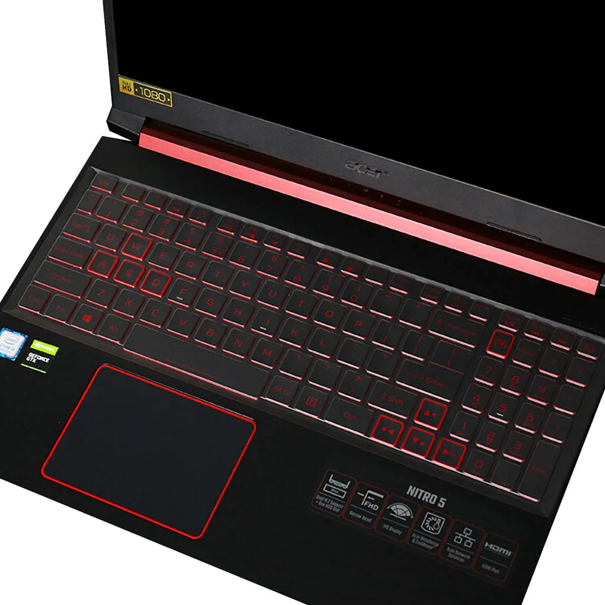 MUBUY-GOL Keyboard Cover for Acer Nitro 5, Nitro 16, Nitro 17, Predator Helios 300 | Durable, Transparent & Waterproof - main product image