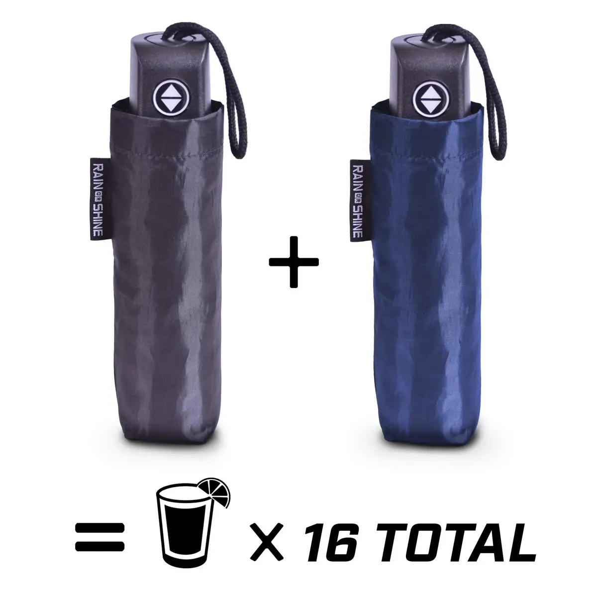 GoPong Rain or Shine Umbrella Flask 2 Pack (24 oz Total) | Hidden Alcohol Travel Flasks with Funnel & Spout - view 6