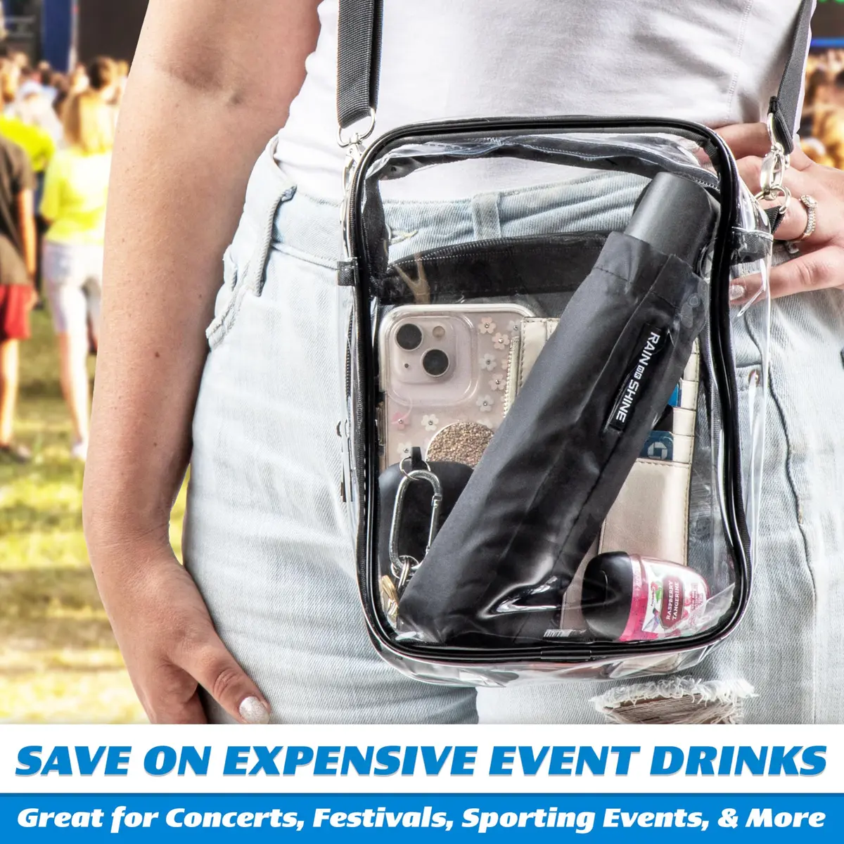GoPong Rain or Shine Umbrella Flask 2 Pack (24 oz Total) | Hidden Alcohol Travel Flasks with Funnel & Spout - view 2