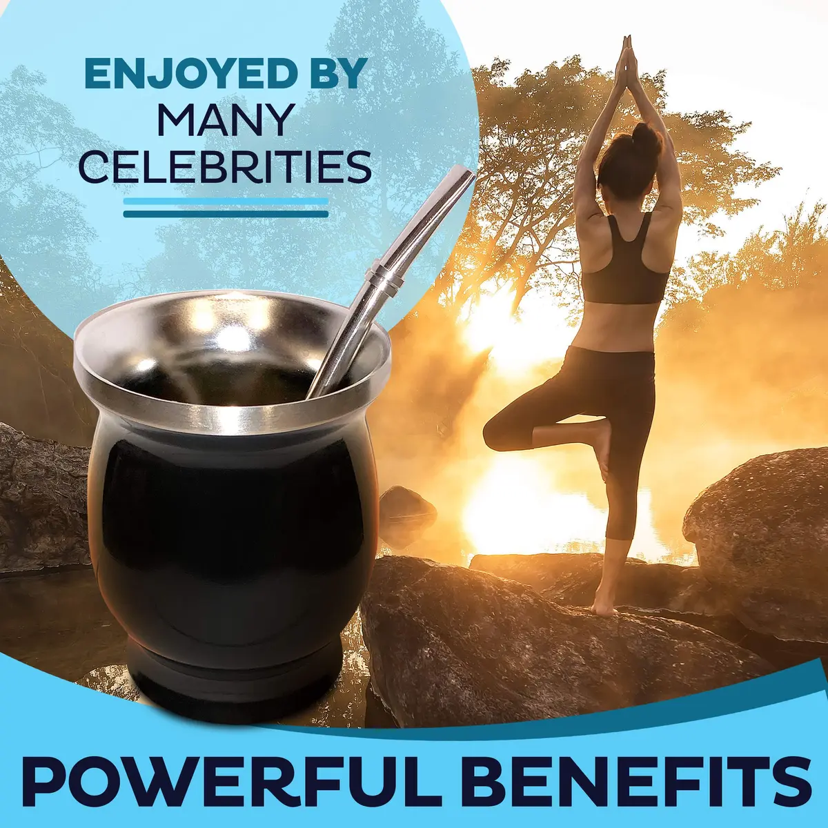 Norte Group Stainless Steel Double-Walled Yerba Mate Gourd Tea Cup Set with Bombilla & Brush | 8oz (237ml) Black - view 8