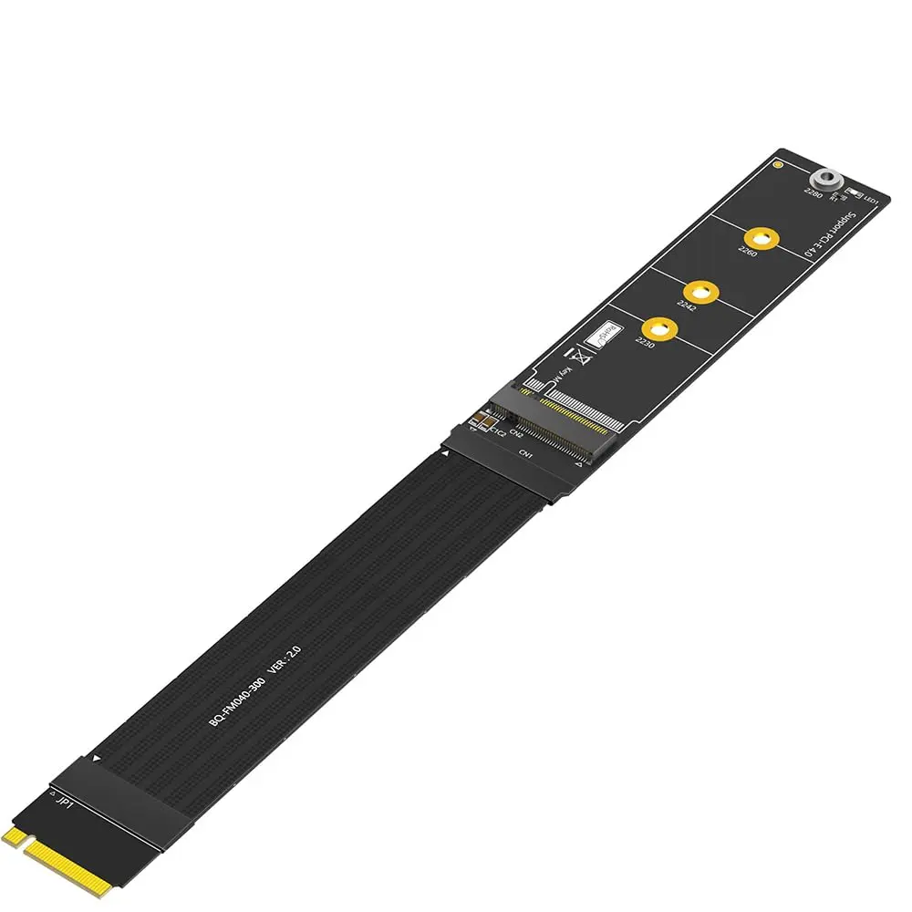 Sintech M.2 NVME Extender,NGFF M-Key PCIe 3.0/4.0 SSD Extension Card with 20cm Soft-PCB Cable - main product image