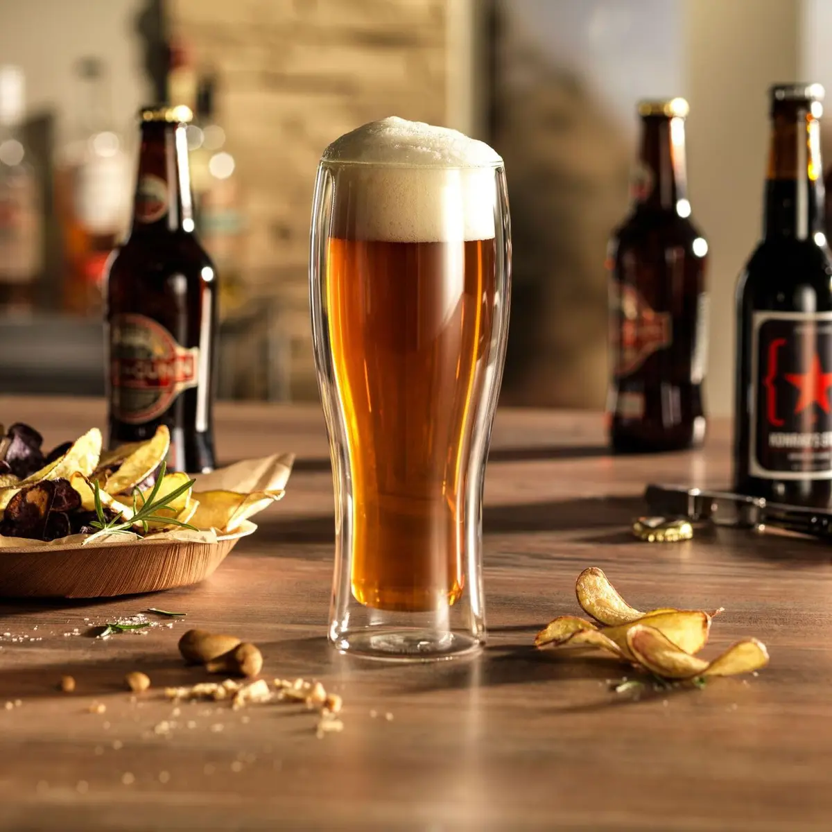 ZWILLING Sorrento Double-Wall Pint & Pilsner Glass Set, 14-oz & 16-oz | Italian Design & German Engineering - view 3