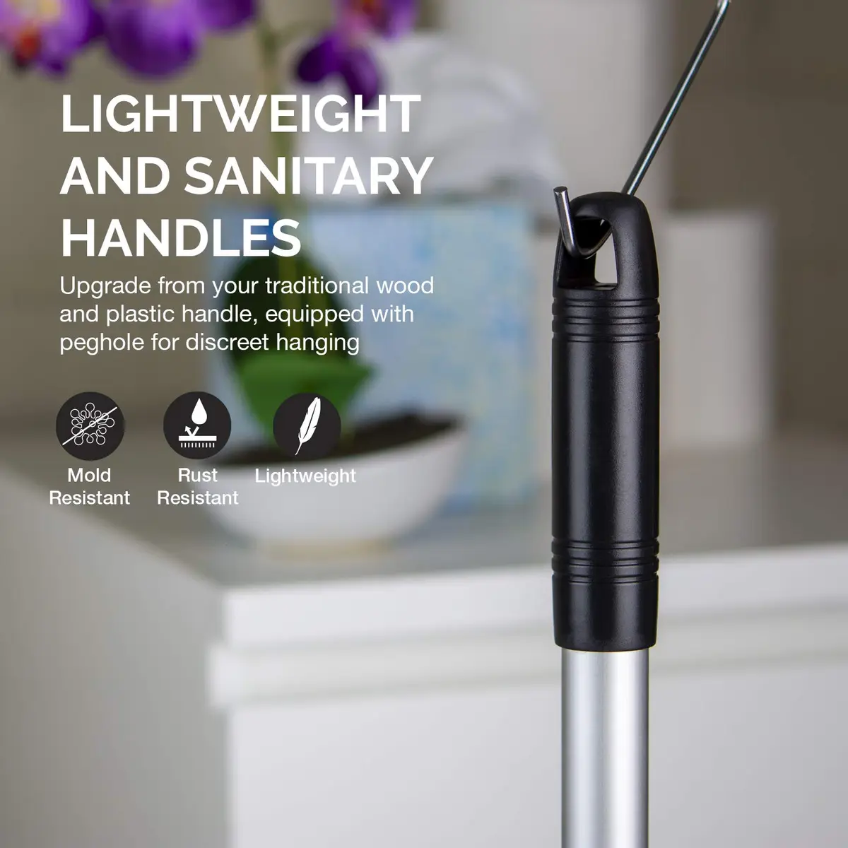 NEIKO Toilet Plunger Set, 4 Piece | All-Angle Design with Telescopic Handle for Bathroom - view 6