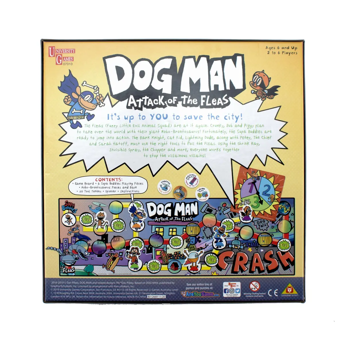 University Games Dog Man: Attack of the Fleas Game (UG-07010) | Cooperative Family Board Game for Kids 7+ - view 8