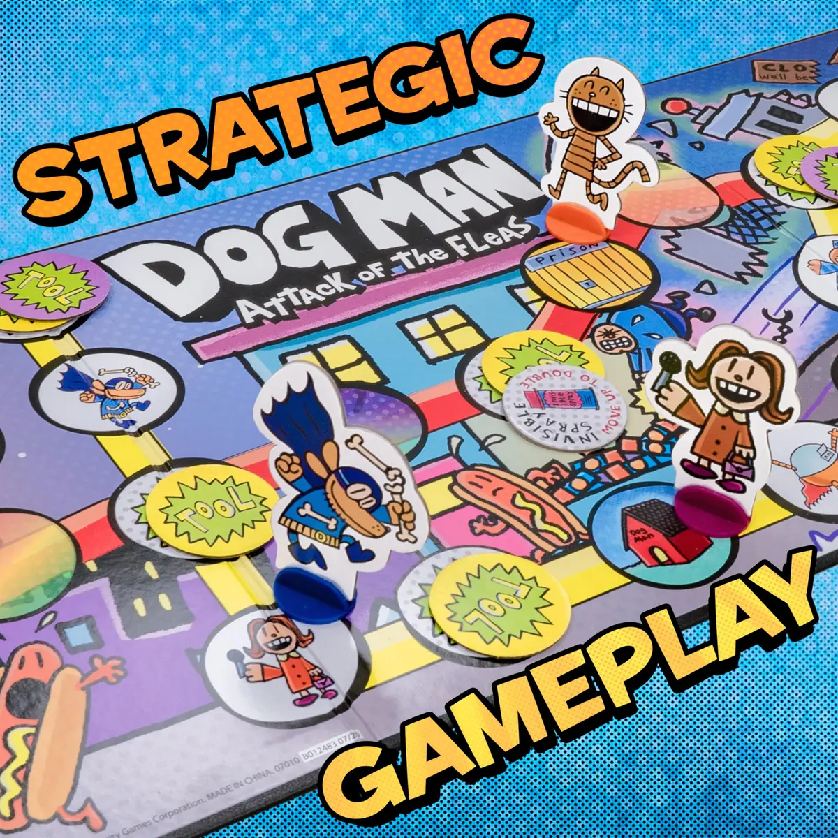 University Games Dog Man: Attack of the Fleas Game (UG-07010) | Cooperative Family Board Game for Kids 7+ - view 2
