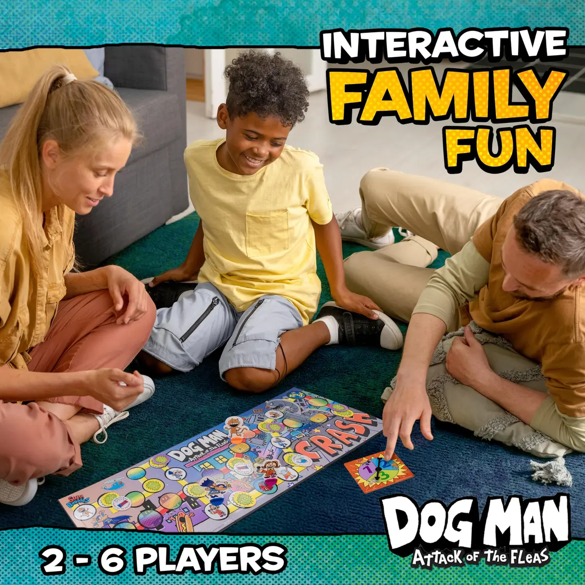 University Games Dog Man: Attack of the Fleas Game (UG-07010) | Cooperative Family Board Game for Kids 7+ - view 3