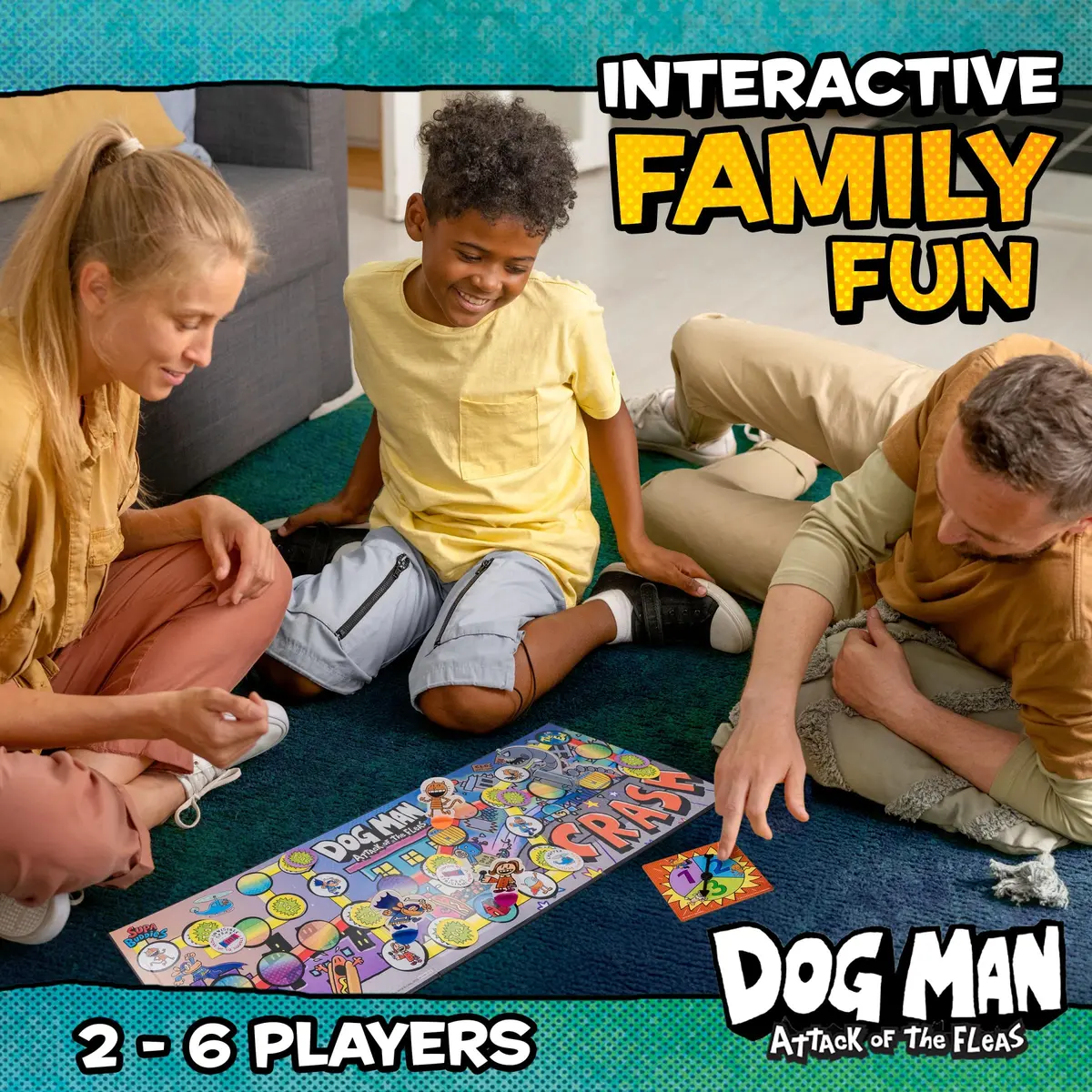 University Games Dog Man: Attack of the Fleas Game (UG-07010) | Cooperative Family Board Game for Kids 7+ - view 4