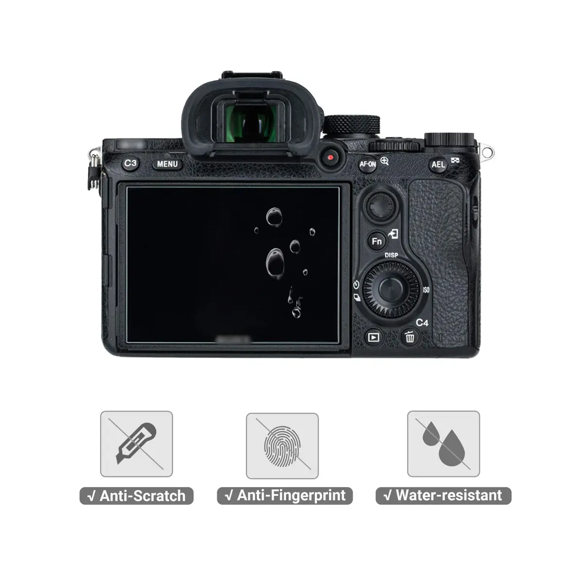 JJC Tempered Glass Screen Protector for Sony A7 III & A7 II | 9H Hardness, Anti-Fingerprint, Ultra-Thin - view 3