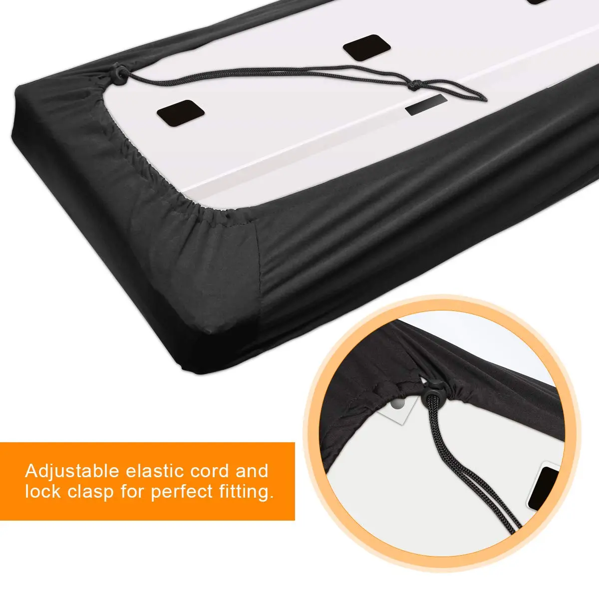 Coolrunner Piano Keyboard Dust Cover for 61/76/88 Keys | Elastic Cord Locking Clasp, Machine Washable - view 3