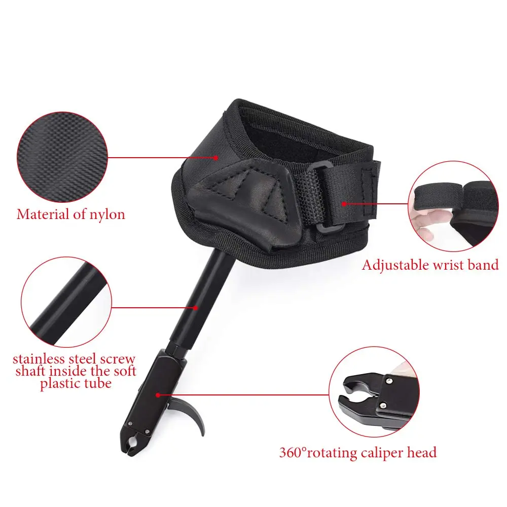 Bow and arrow college Black Wrist Strap Release Aid | Ambidextrous Trigger for Compound Bows Up to 65lbs - view 3