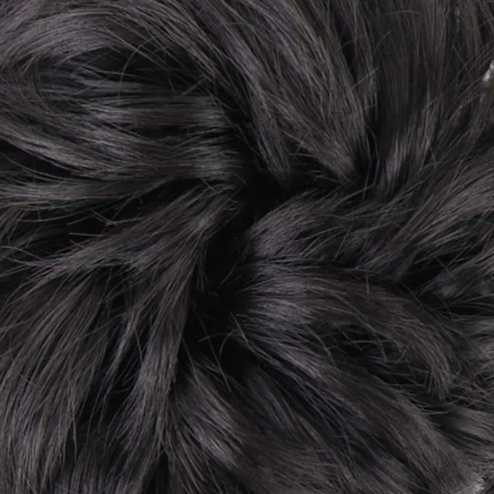 MORICA 2PCS Messy Bun Hair Piece for Women, Natural Black | Thick Volum Bun Synthetic Hair Extension - view 3