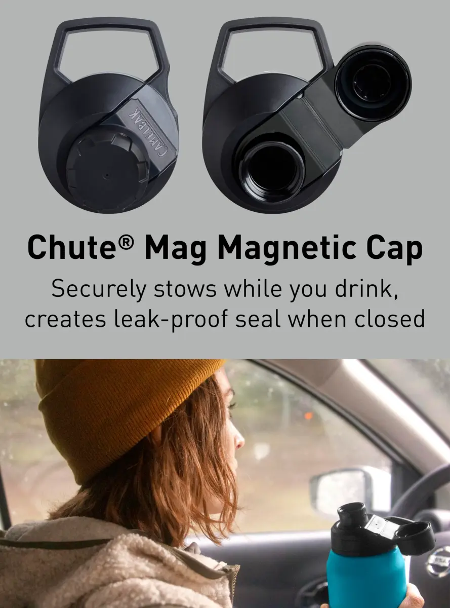 CamelBak Chute Mag Stainless Steel Water Bottle 946ml (32oz) | One-Handed Magnetic Cap & 12hr Cold Retention - view 6