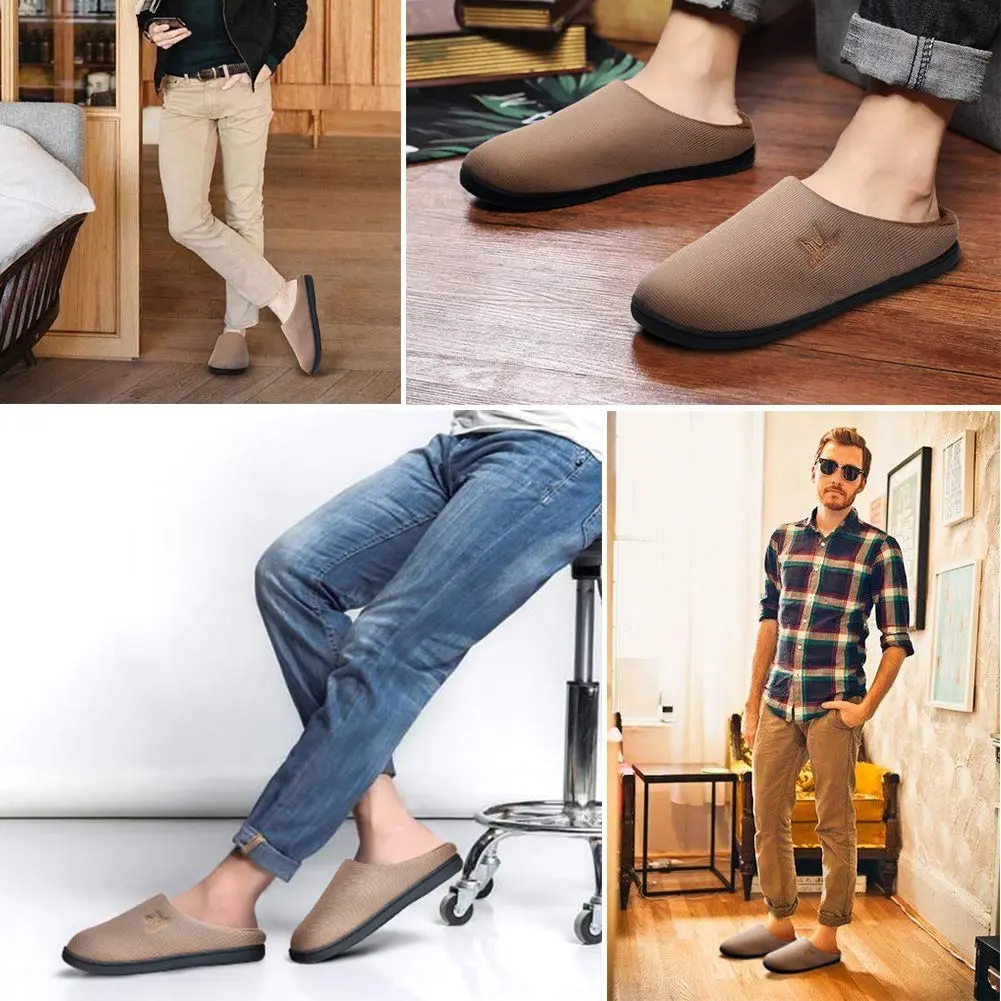 MAIITRIP Memory Foam Clog Slippers for Men Size 8.5-9.5 | Cozy Indoor Outdoor House Shoes - view 2