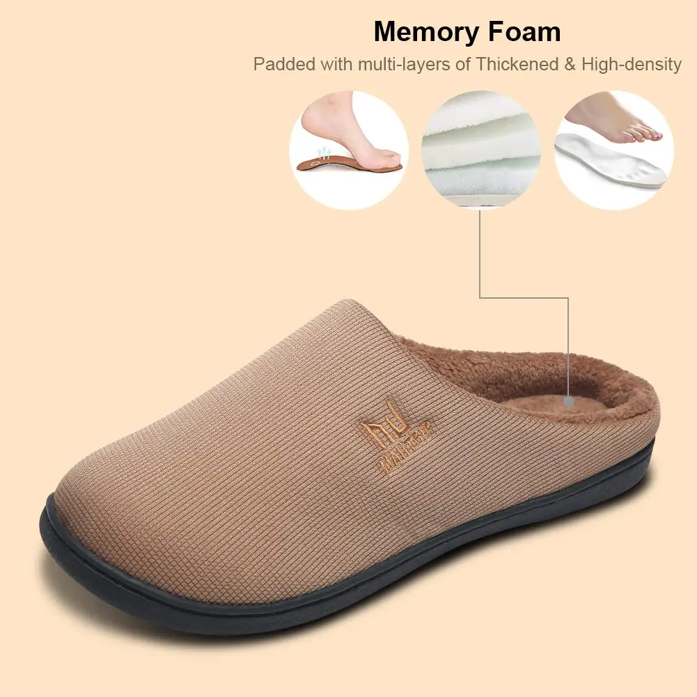 MAIITRIP Memory Foam Clog Slippers for Men Size 8.5-9.5 | Cozy Indoor Outdoor House Shoes - view 4