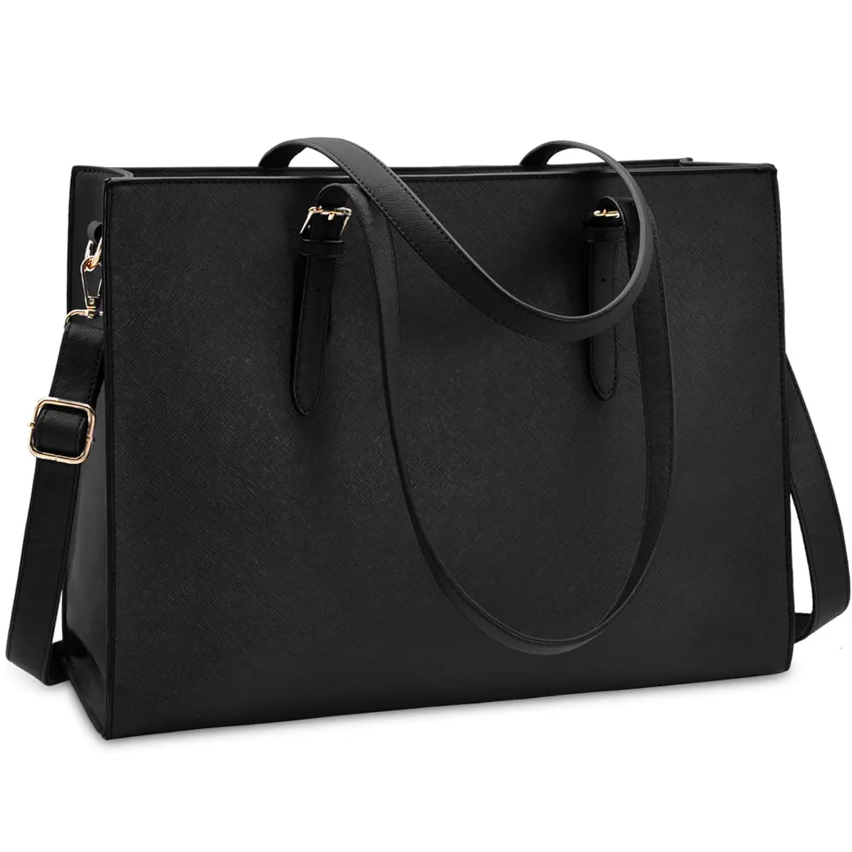 NUBILY Laptop Bag for Women 15.6" Vegan Leather Tote | Water-Resistant, Lightweight & Stylish - main product image