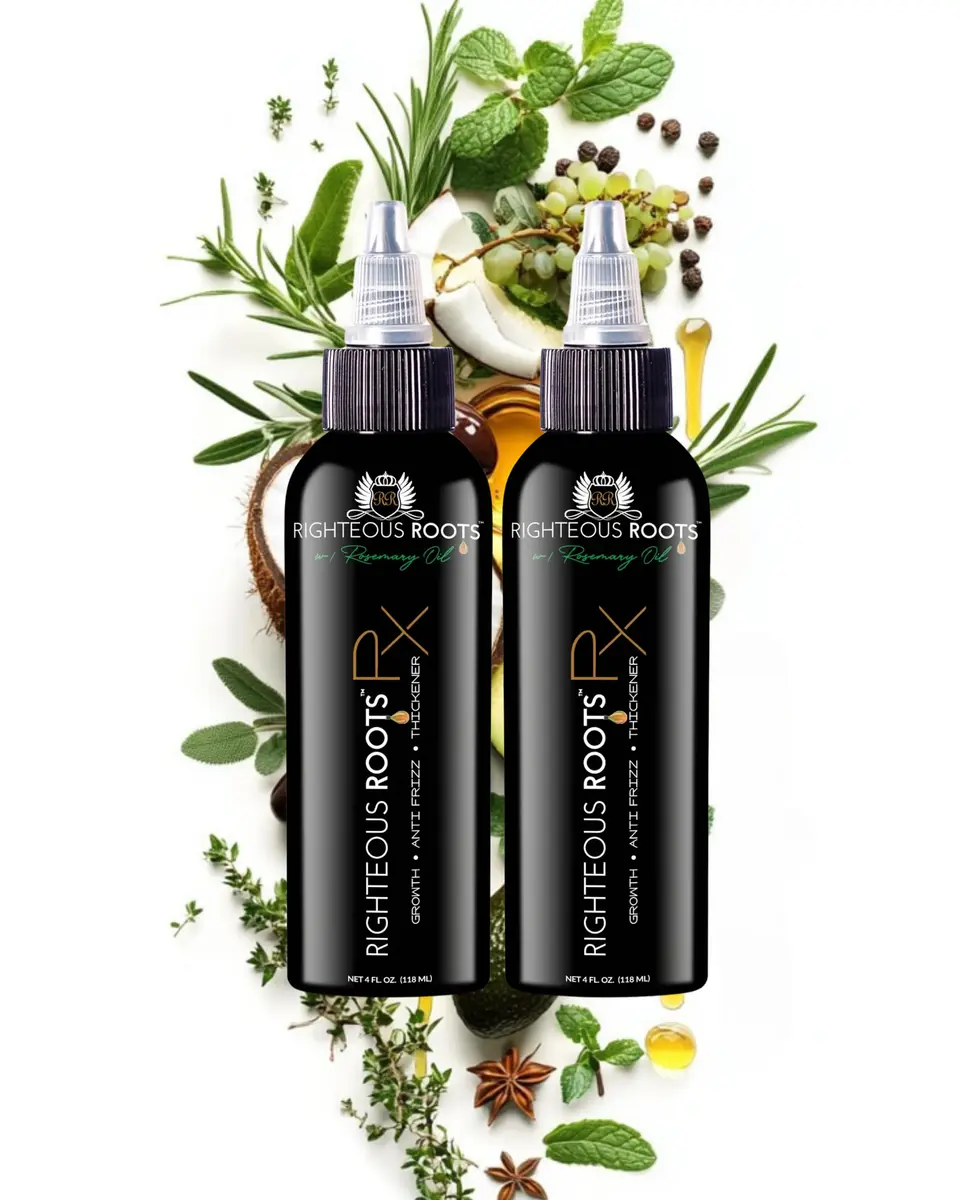 Righteous Roots Hair Oil for Hair Growth, Anti Frizz & Thickening (4 fl oz, Pack of 2) | Supports Hair Growth & Detangles - main product image