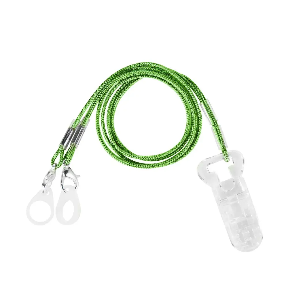 SOUNDLINK Hearing Aid Clip Holder with Silicone Loops & Rope - Green | Protects BTE Against Falling Off - view 3