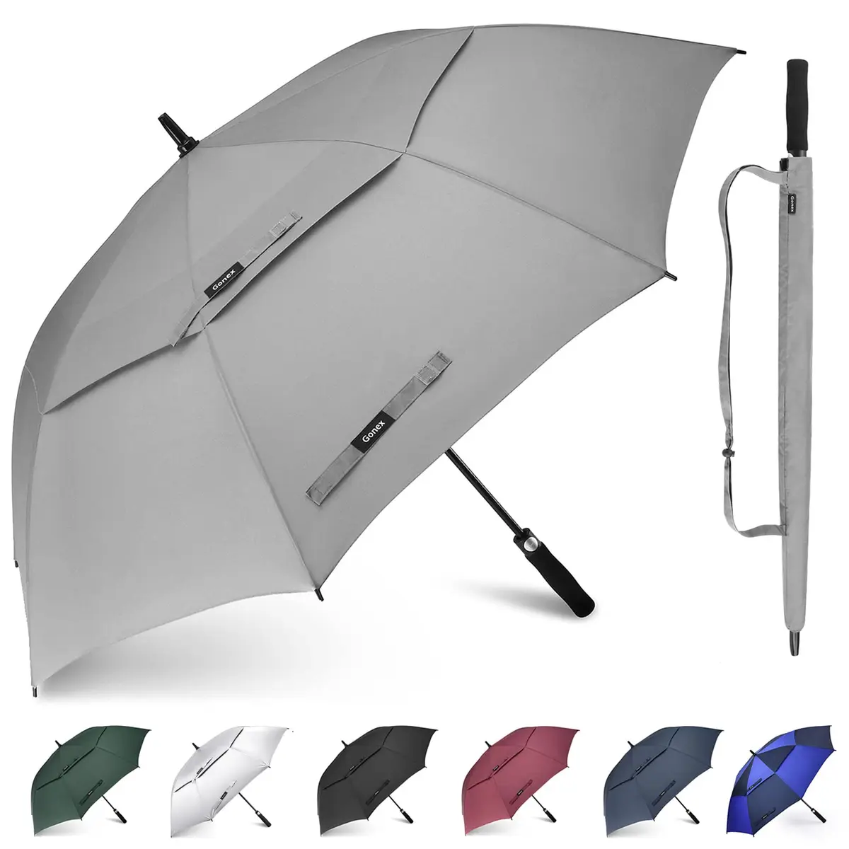 Gonex 68 Inch Golf Umbrella, Auto Open, Windproof, UV Protection | Large 68" Cover for Golf & Travel - main product image