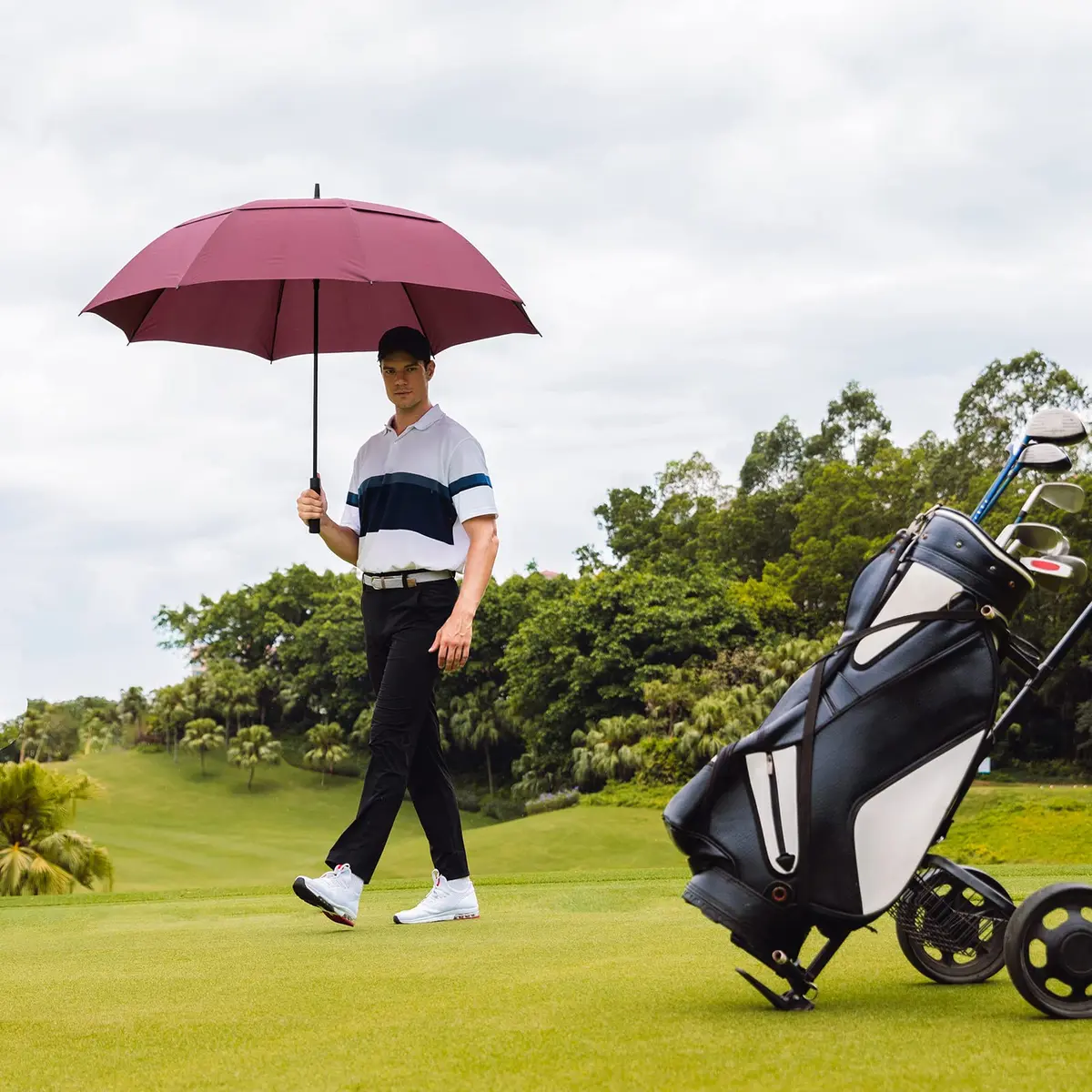 Gonex 68 Inch Golf Umbrella, Auto Open, Windproof, UV Protection | Large 68" Cover for Golf & Travel - view 7