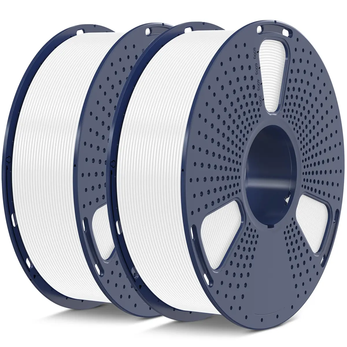 SUNLU PLA 3D Printer Filament, White, 2KG Total | Reliable, Easy to Use, No Clogs - main product image