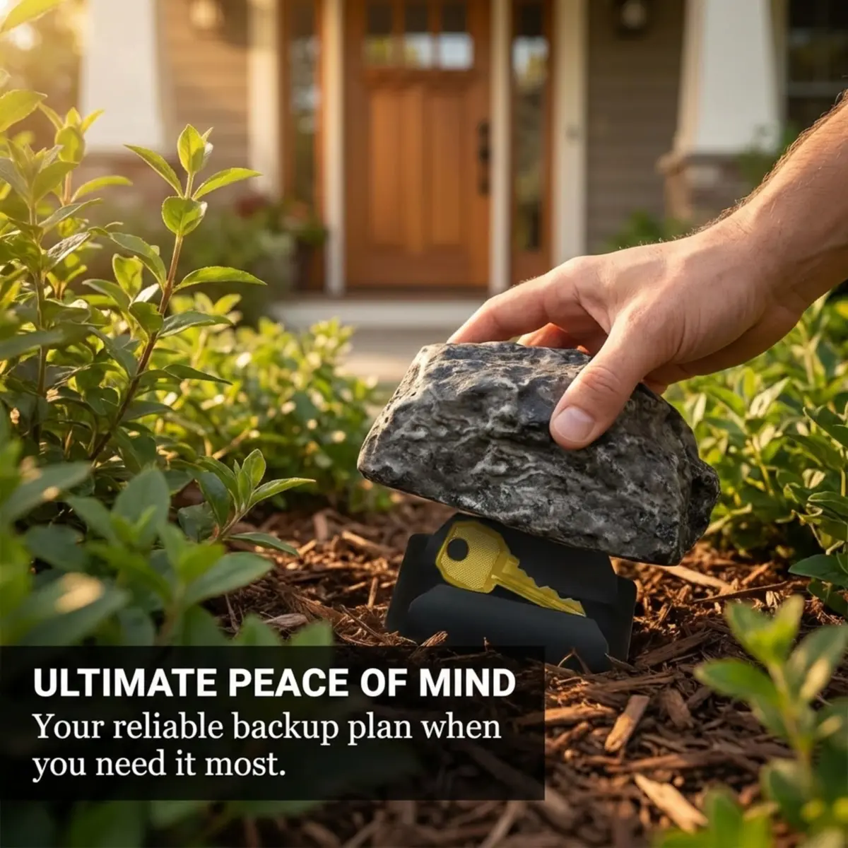 Performore Realistic Fake Rock Key Hider | Blends with Landscaping, 8.6cm (3.4") x 5cm (2") - view 8