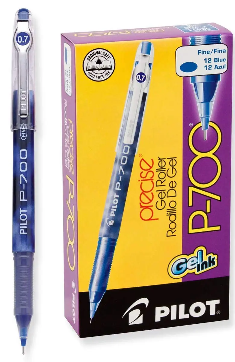 Pilot P-700 Rollerball Stick Gel Pen (24 Pack, Black/Blue) | Refillable Gel Ink Pen for Smooth Writing - view 2