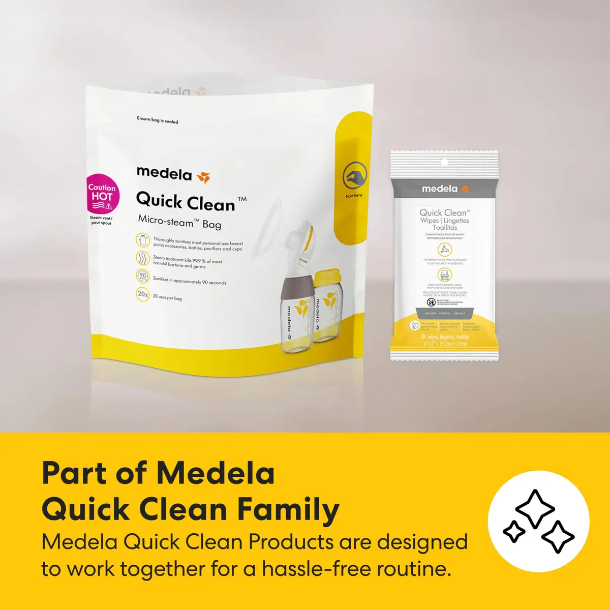 Medela Quick Clean Micro-Steam Bags | Microwave Sterilizer for Baby Bottles & Pump Parts | 12Ct - view 7