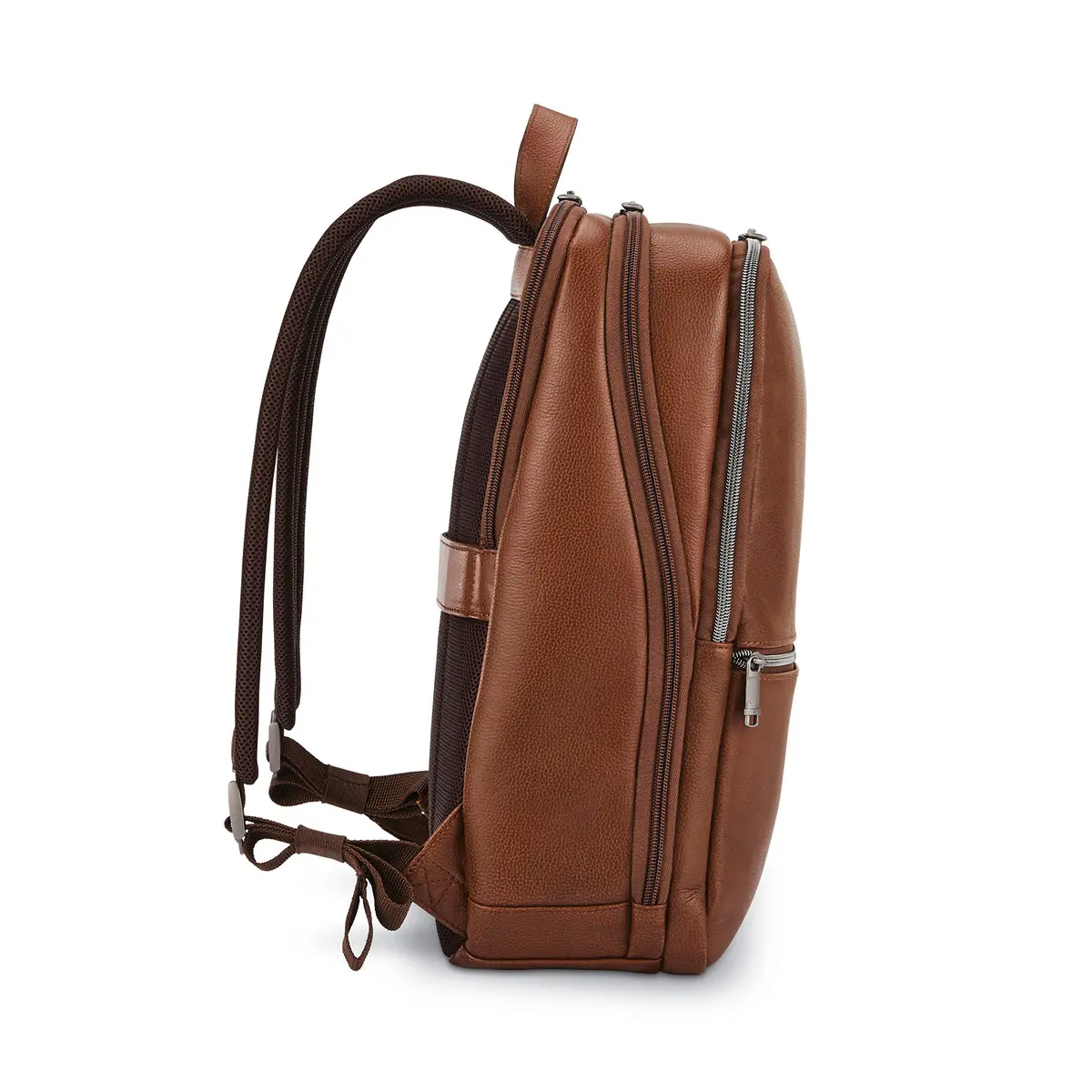 Samsonite Classic Leather Slim Backpack Cognac 22.2L (0.78 cu ft) | Professional Commuter Bag - view 4