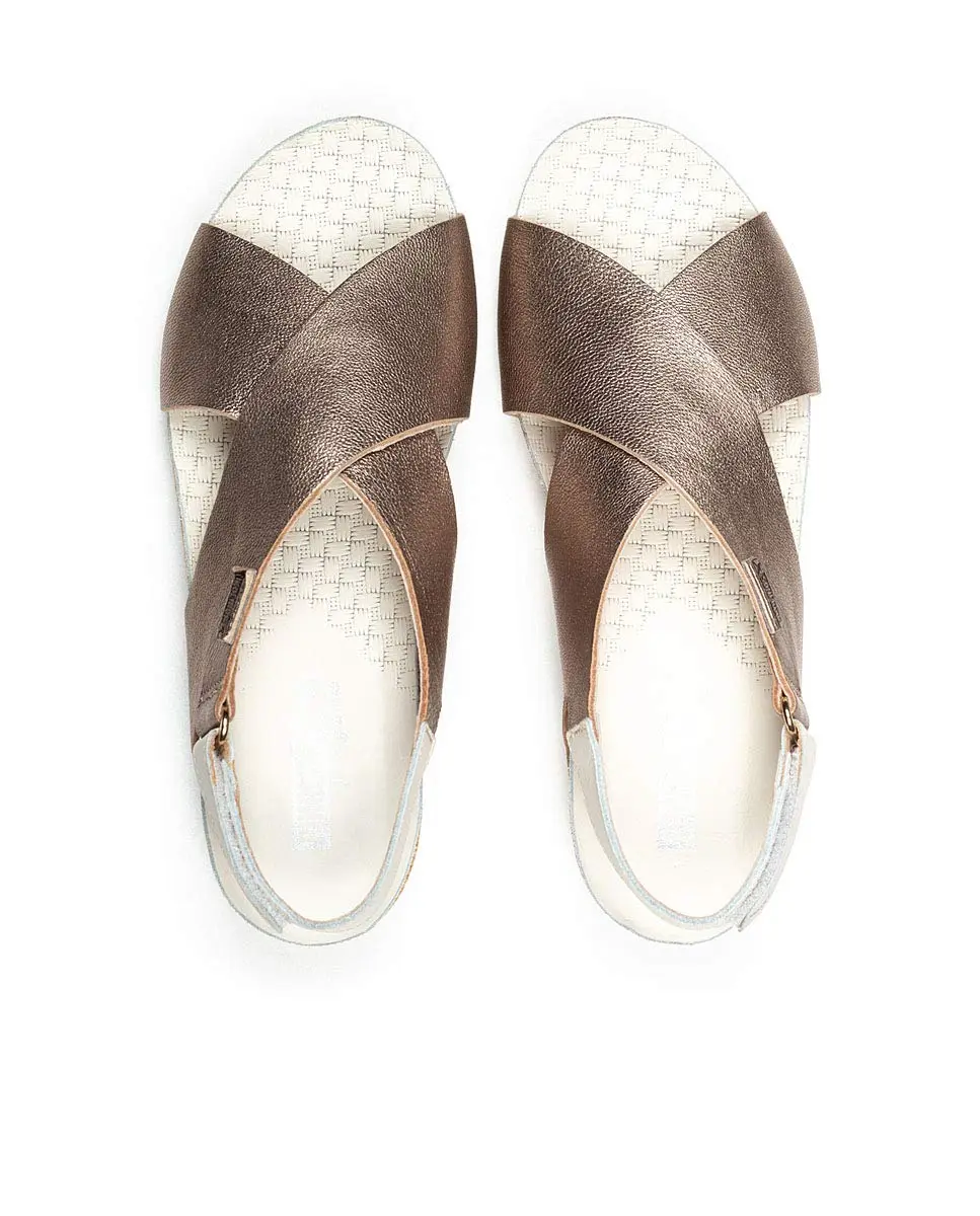 PIKOLINOS Mahon Wedge Sandals Women | Leather | Extra-Light | Silver - view 6