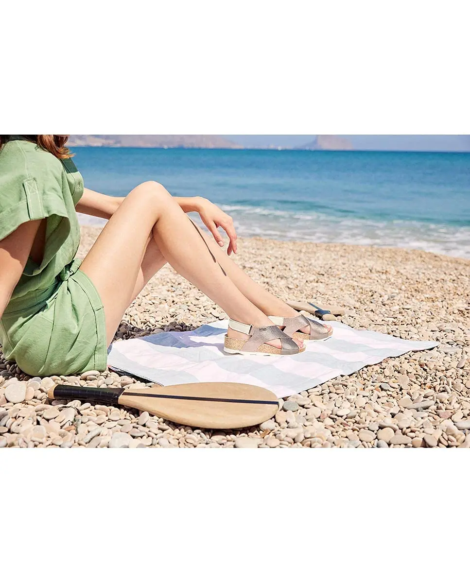 PIKOLINOS Mahon Wedge Sandals Women | Leather | Extra-Light | Silver - view 7