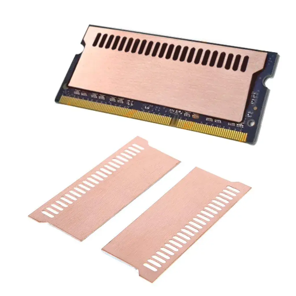 Easycargo Copper RAM Heatsink Kit 63mmx23mm (2-Pack) | Low Profile Cooling for Laptops & Notebooks - main product image