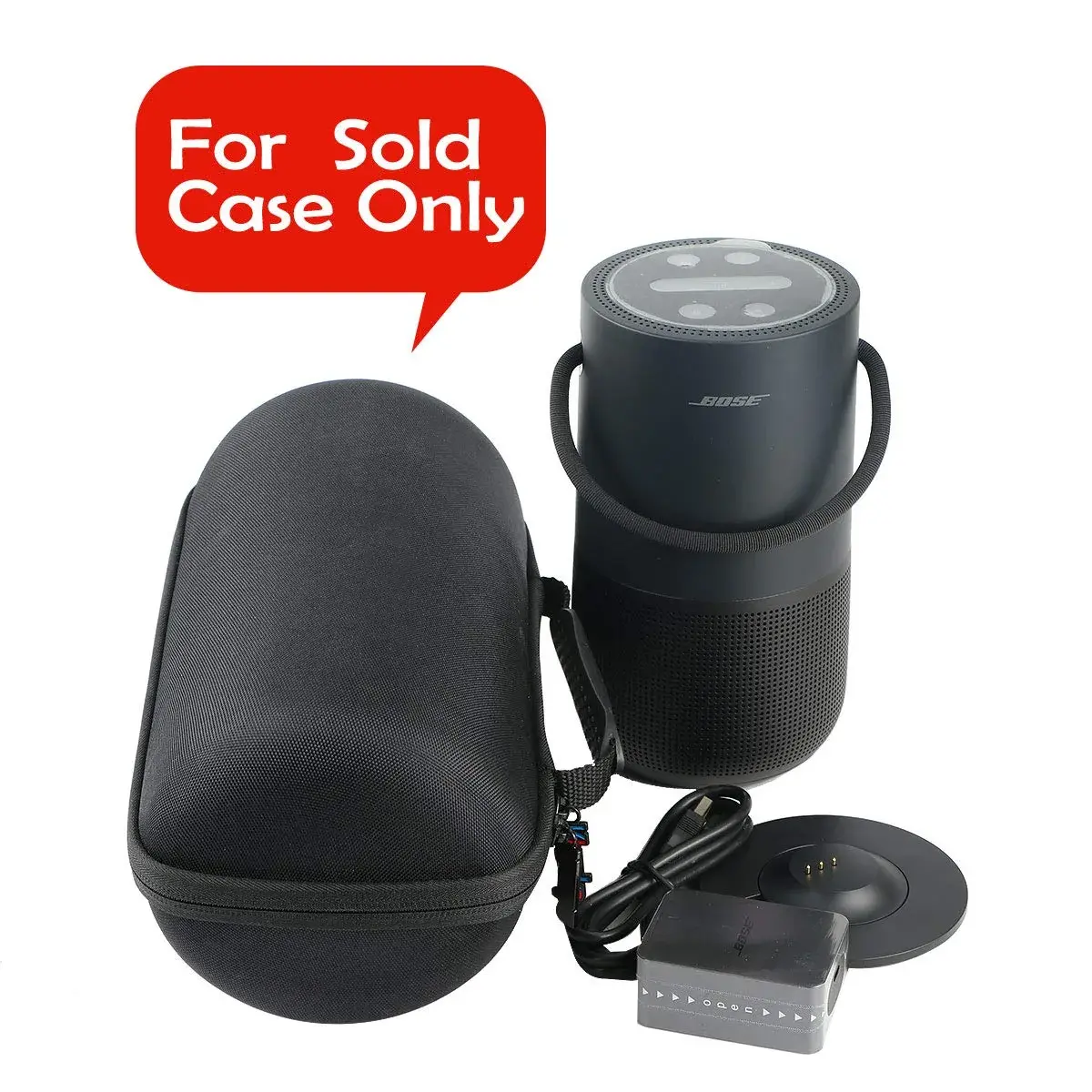 Khanka Hard Carrying Case for Bose Portable Smart Speaker Triple Black | Durable EVA Protection - view 7