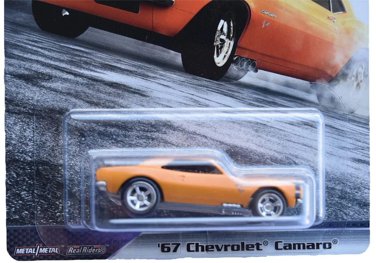 Hot Wheels 1/4 Mile Muscle '67 Chevrolet Camaro 4/5, Yellow | Fast & Furious Collectible Toy - view 2