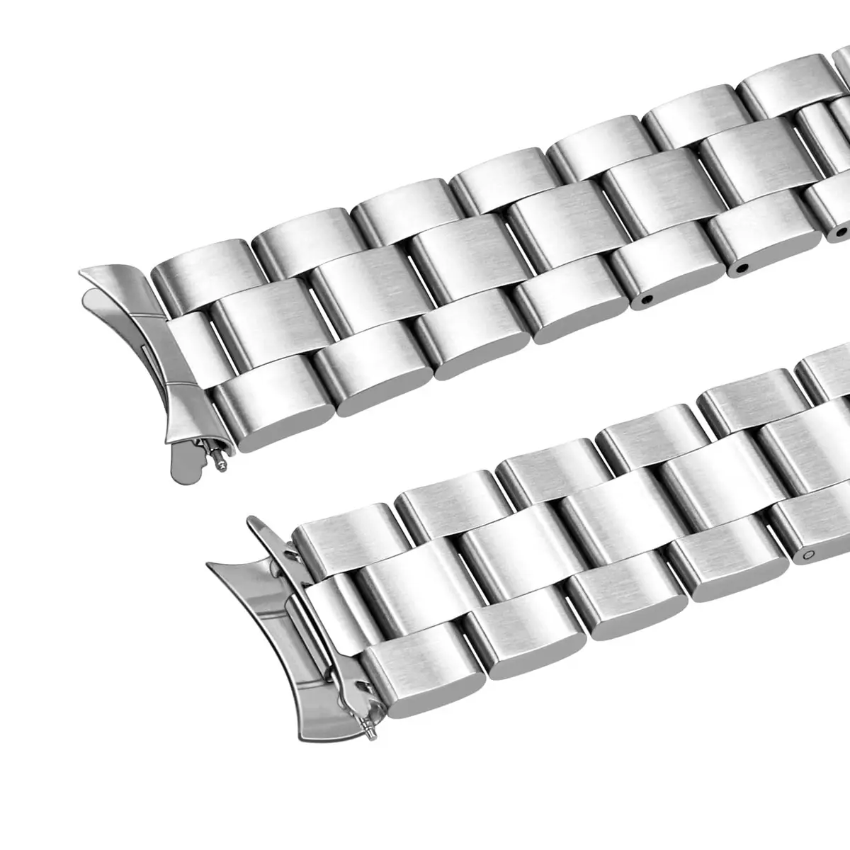 Juntan Stainless Steel Watch Band 22mm | Curved End Tapered Metal Strap with Double Lock Buckle - view 4