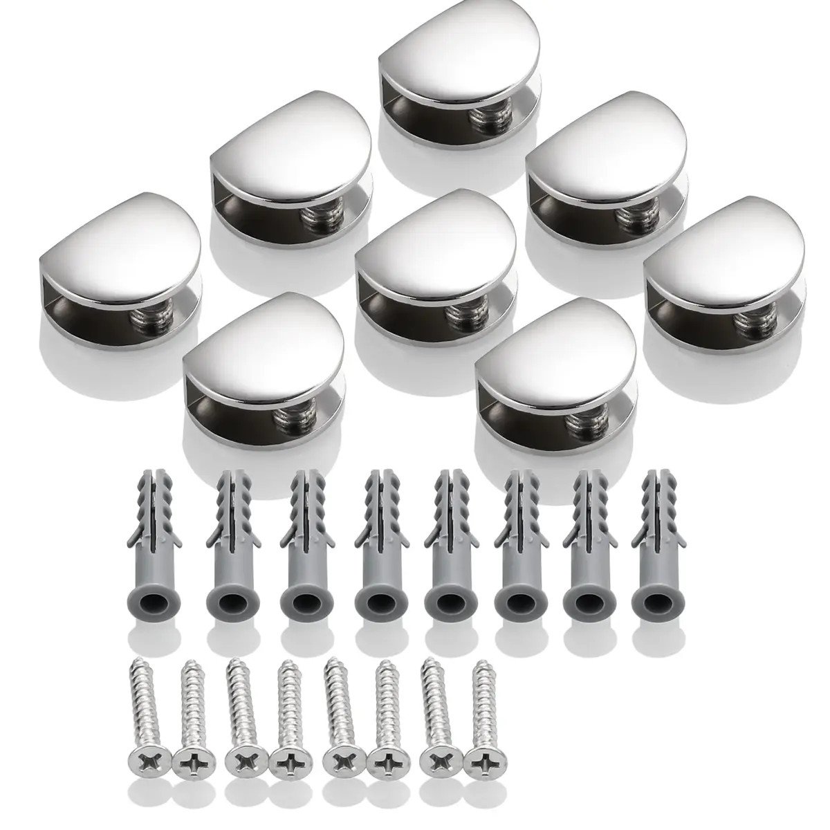 SAYAYO Glass Shelf Brackets Adjustable for 6-10 mm Shelf | Durable Chrome Finish - view 7