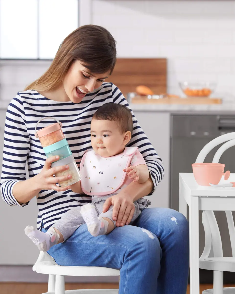 Skip Hop Baby Formula Container, Formula-to-Food Teal 300ml (10 oz) | Stackable & Leak-Proof for Baby Purees & Formula - view 2