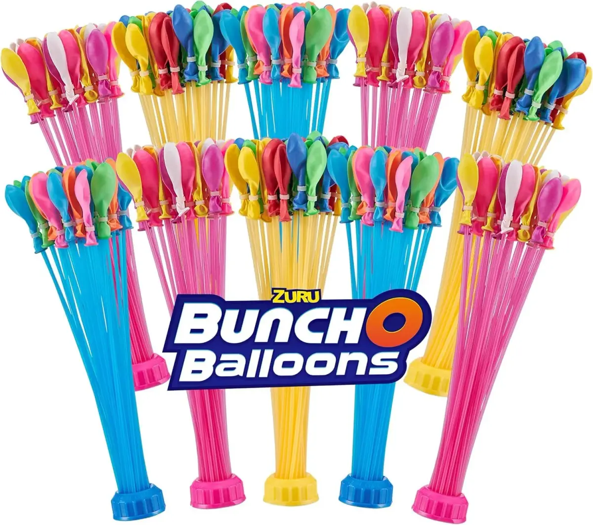 Bunch O Balloons Rapid-Fill Crazy Color Water Balloons 350 Count (10 Pack) | Self-Sealing for Quick Summer Fun - main product image