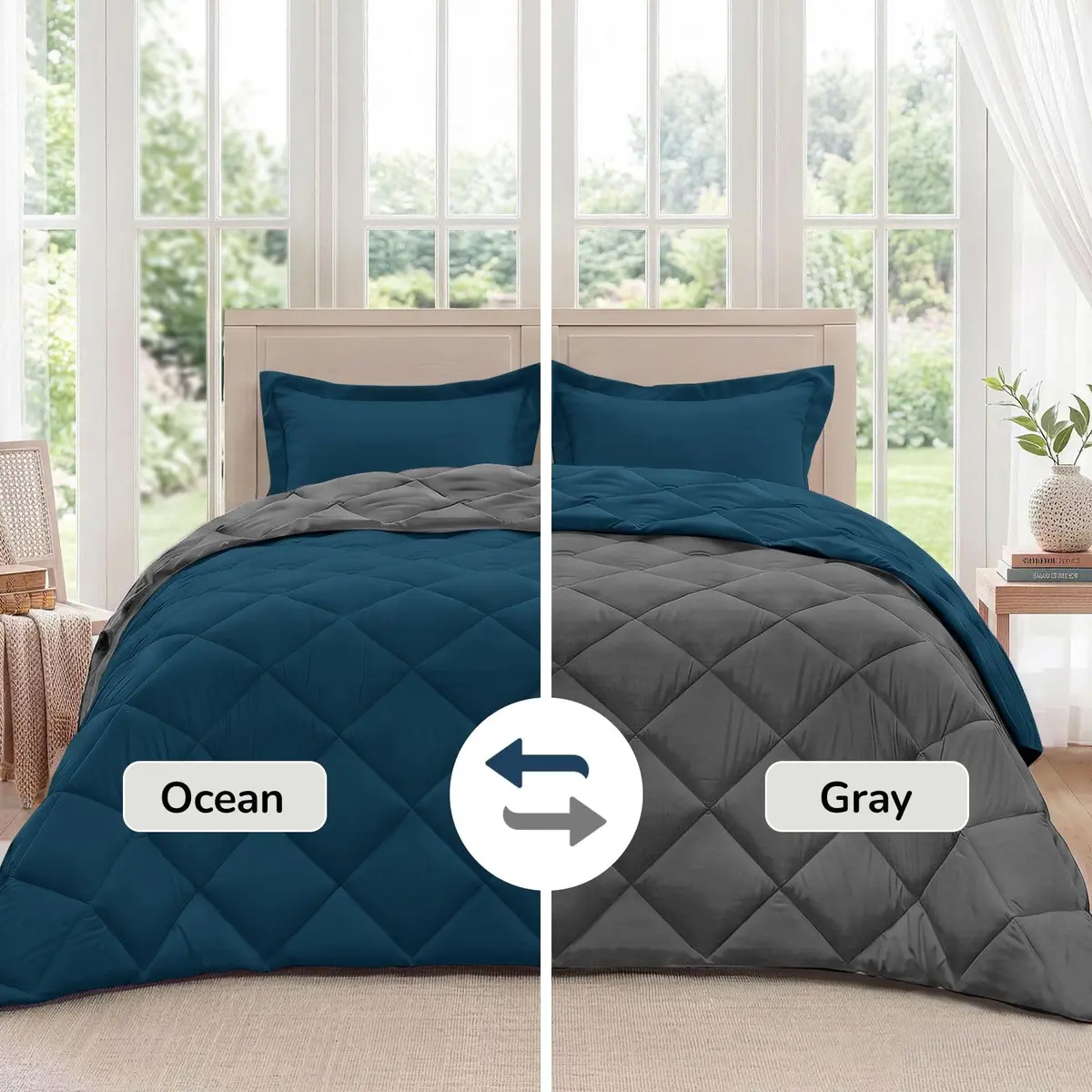 downluxe Twin Comforter Set Soft Reversible 2 Pieces | All-Season Cozy Bedding - view 2