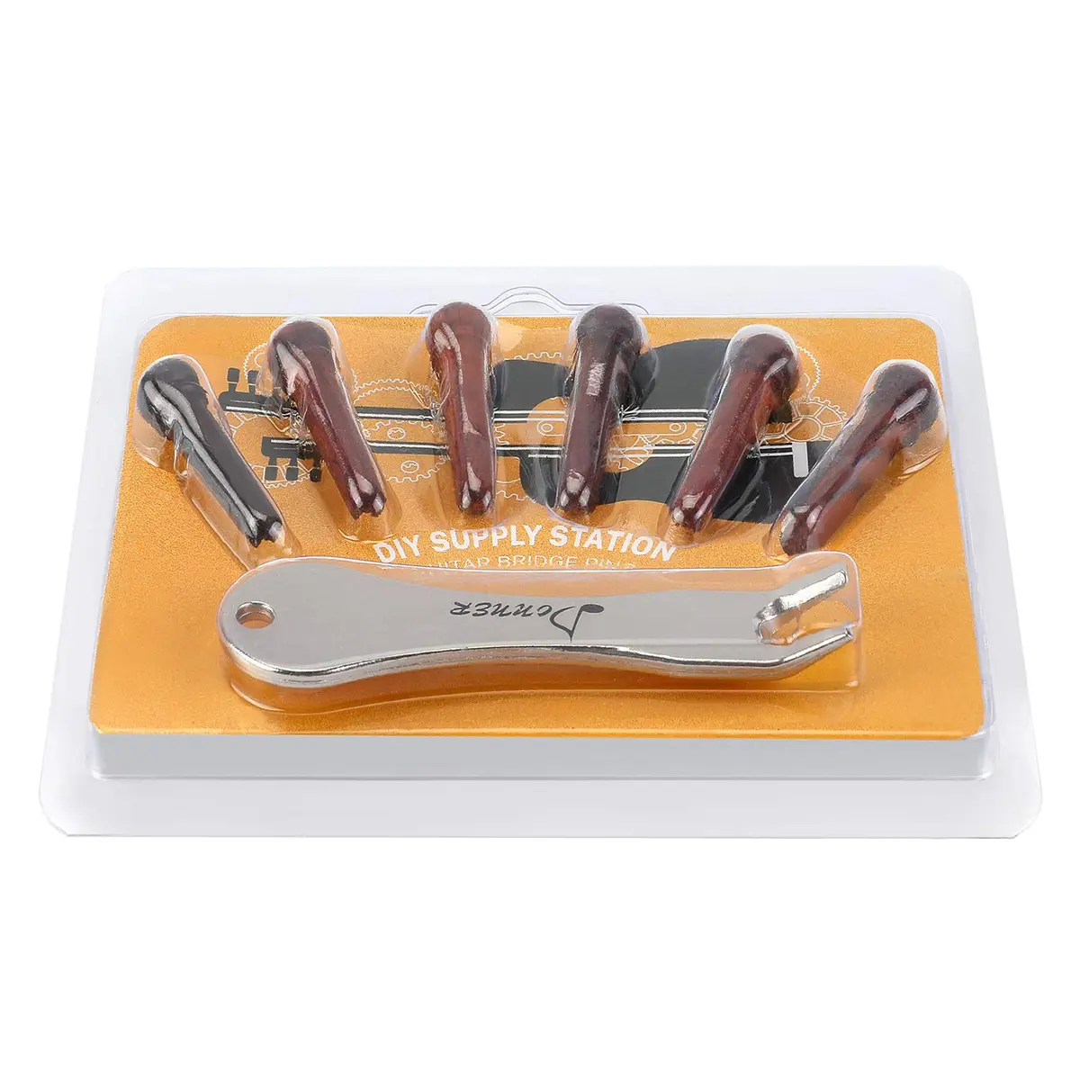 Donner Brown Cocobolo Acoustic Guitar Bridge Pins with Abalone Dot (6 PCS, 5mm Slot) | Enhanced Sustain & Resonance - view 9