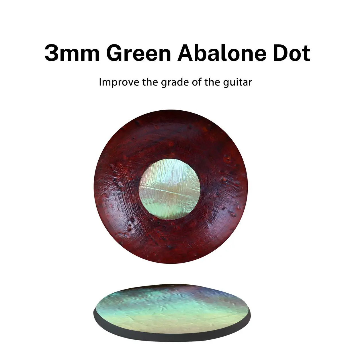 Donner Brown Cocobolo Acoustic Guitar Bridge Pins with Abalone Dot (6 PCS, 5mm Slot) | Enhanced Sustain & Resonance - view 3