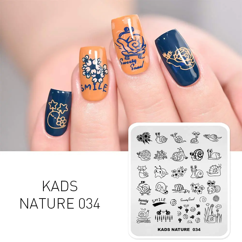 KADS Nail Stamping Plates Nature Template Image Design for Art Decoration and DIY Nail Art (NA034) | Reusable Stainless Steel Nail Art Template - view 3