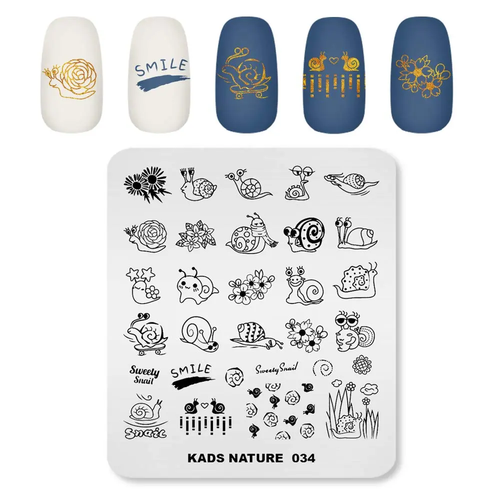 KADS Nail Stamping Plates Nature Template Image Design for Art Decoration and DIY Nail Art (NA034) | Reusable Stainless Steel Nail Art Template - view 4