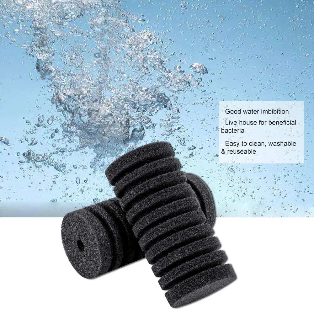 hygger Replacement Sponges for Aquarium Double Sponge Filter (S) | Soft, Reusable & High Absorption - view 7