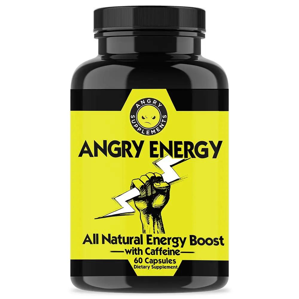 Angry Supplements Angry Energy Capsules 60 Count | Natural Non-GMO Energy Booster for Focus & Stamina - view 3