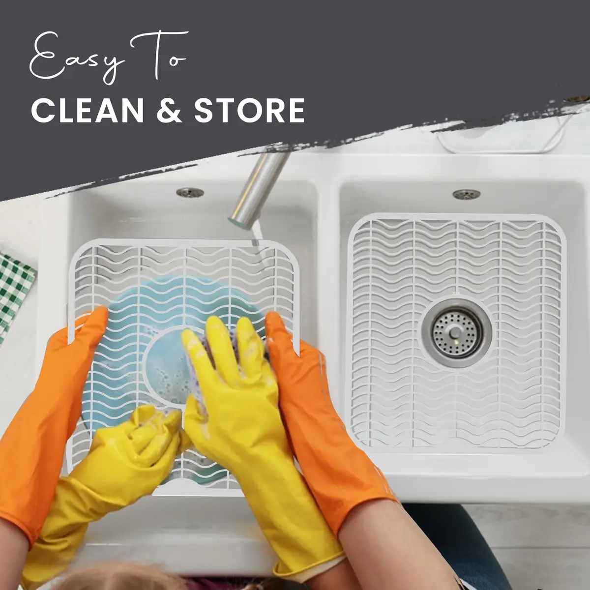 DecorRack Sink Protectors for Kitchen, Plastic 12" x 11" | Protect Sink from Damage & Scratches - view 5