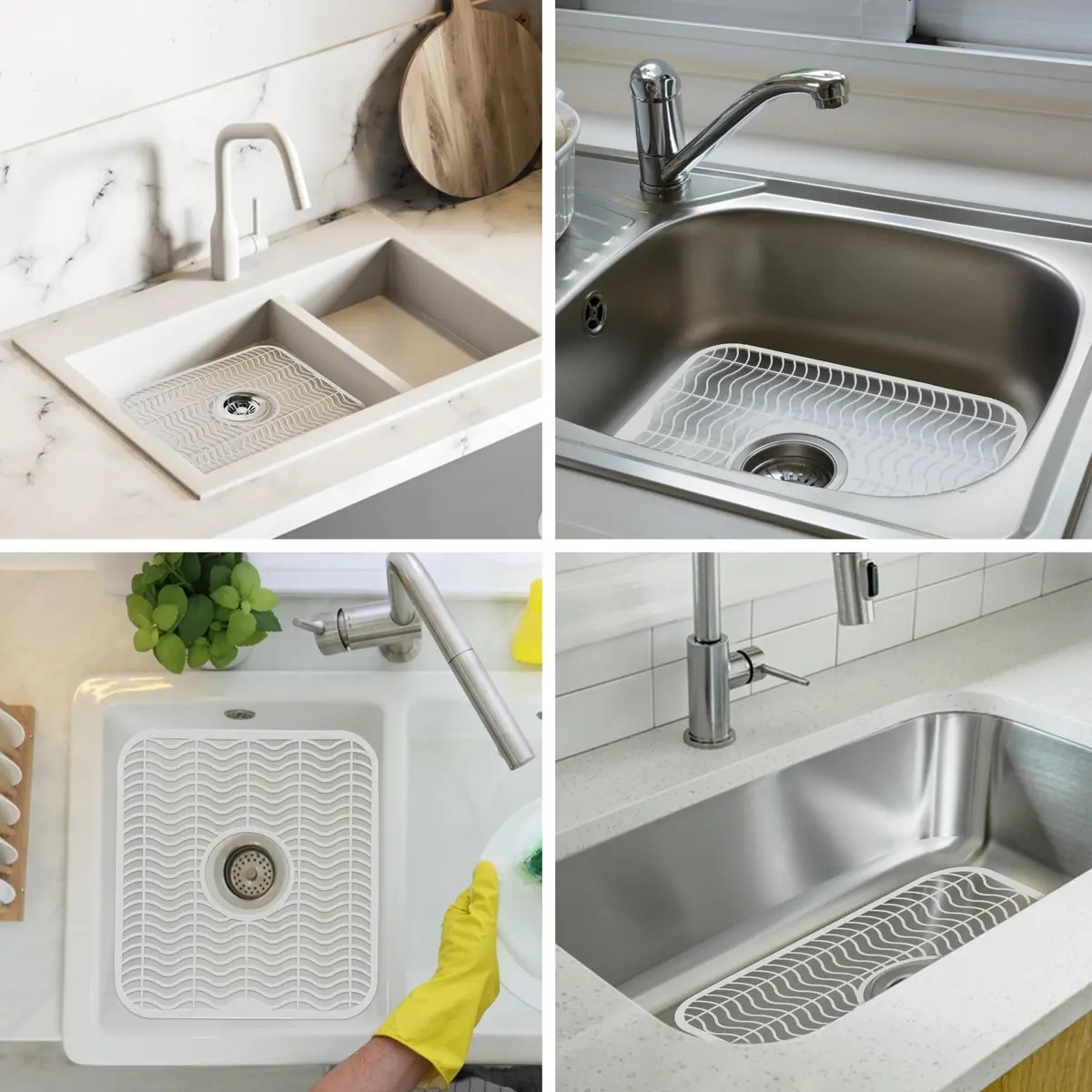 DecorRack Sink Protectors for Kitchen, Plastic 12" x 11" | Protect Sink from Damage & Scratches - view 7