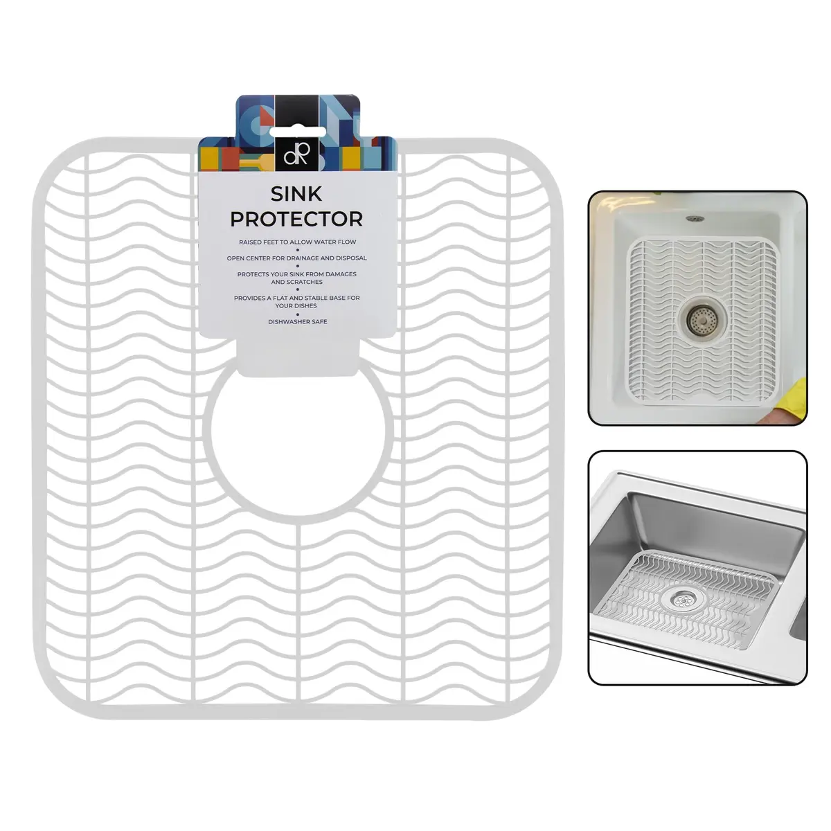 DecorRack Sink Protectors for Kitchen, Plastic 12" x 11" | Protect Sink from Damage & Scratches - view 8