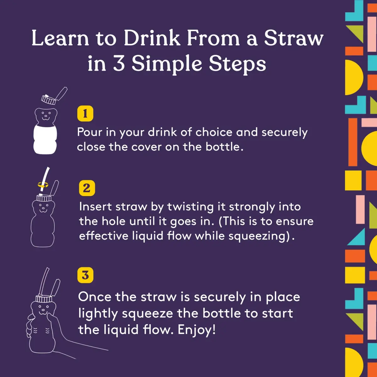 Special Supplies Honey Bear Straw Cup 237ml (8 Fl Oz) | Therapy Assist for Low Suction & Mobility - view 8