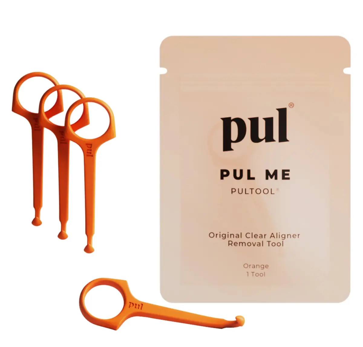 The Pultool Orange Aligner Removal Tool 4-Pack | FDA-Registered Orthodontic Accessory - main product image