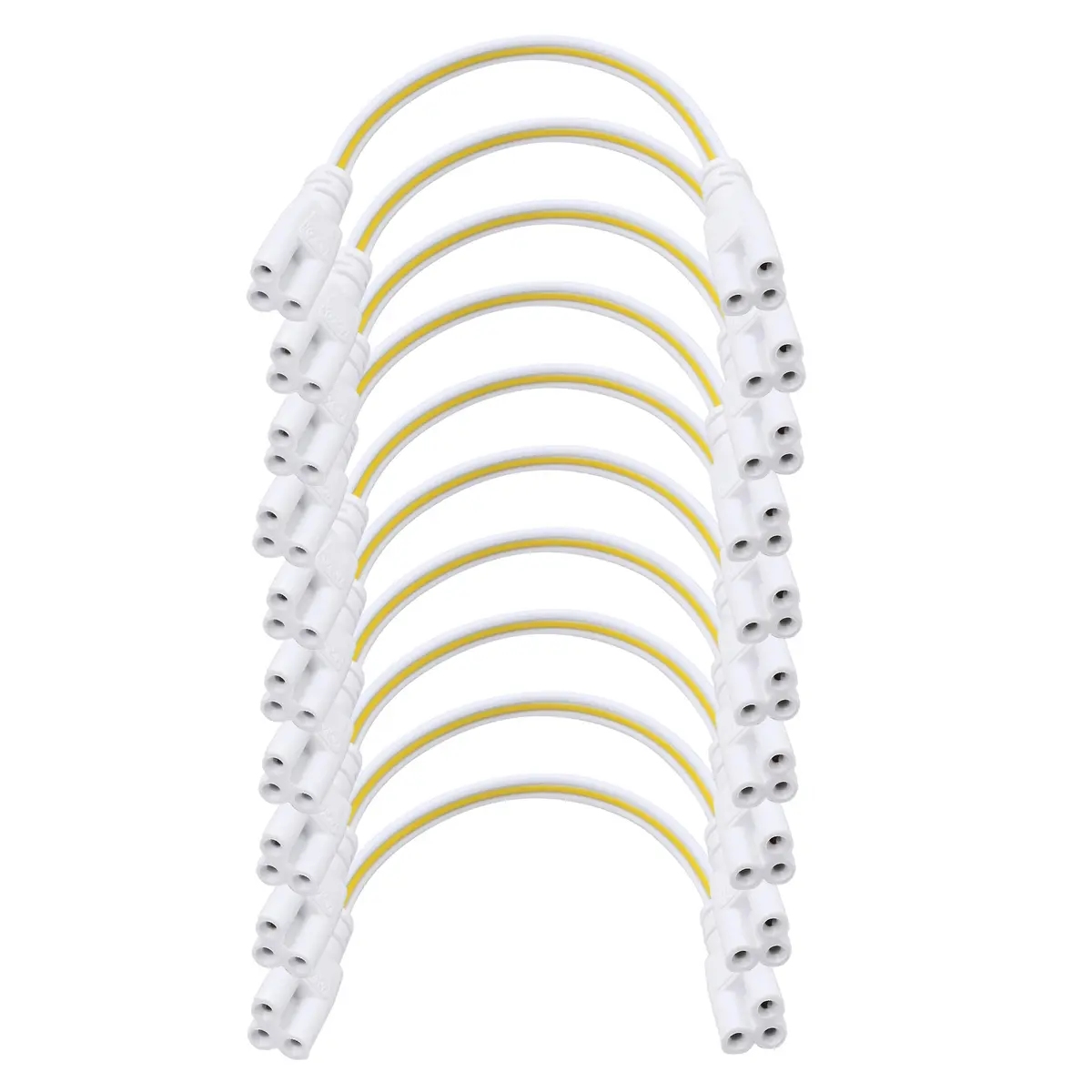 SinLoon LED Tube Lamp Holder Socket Fittings 20cm | Easy LED Connection, Durable PVC, 10pcs Pack - main product image